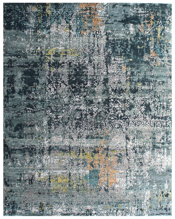 Forest Twilight hand Knotted Rug