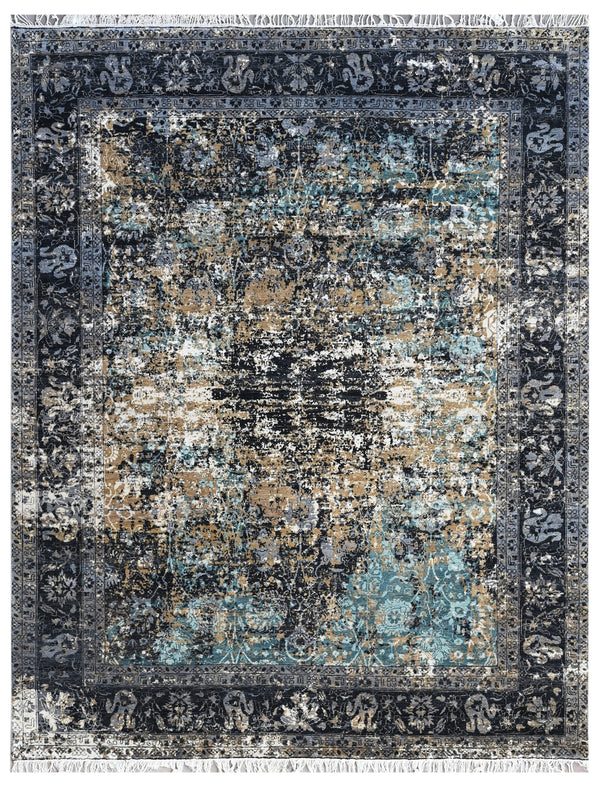 Turquoise Chic Hand Knotted Rug