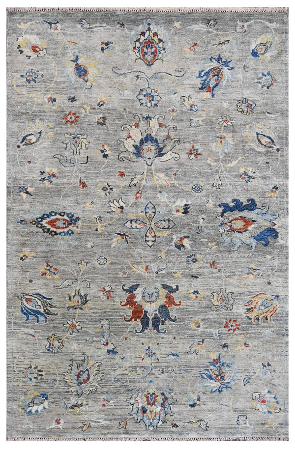 Ashen Garden Hand Knooted Rug