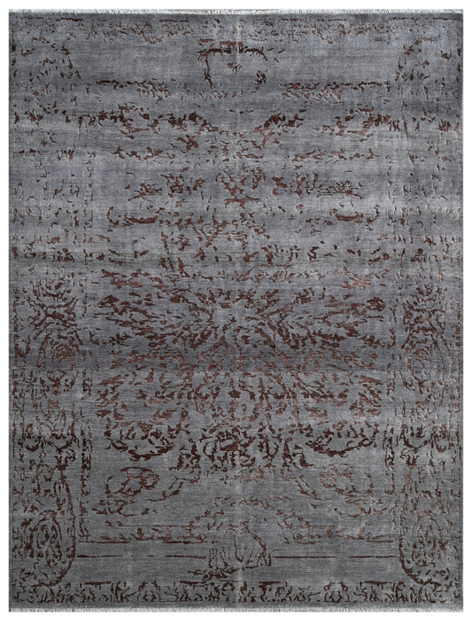 Assorted Beige Traditional Hand Knotted Bamboo Silk Rug