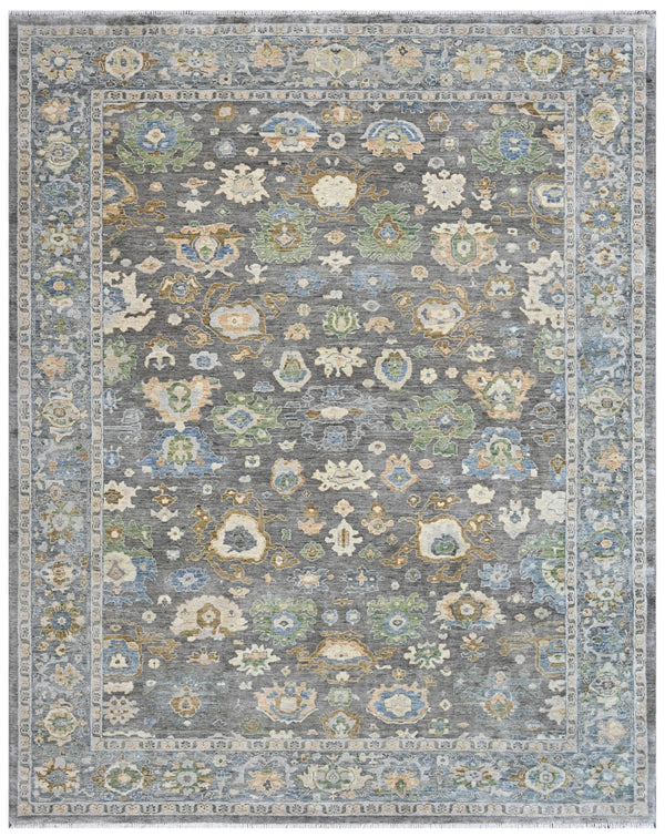 Dim Grey Persian Hand Knotted Wool Rug