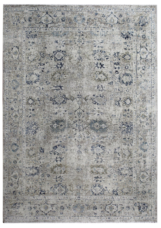 Ivory Mist Vintage Hand Knotted Wool Rug