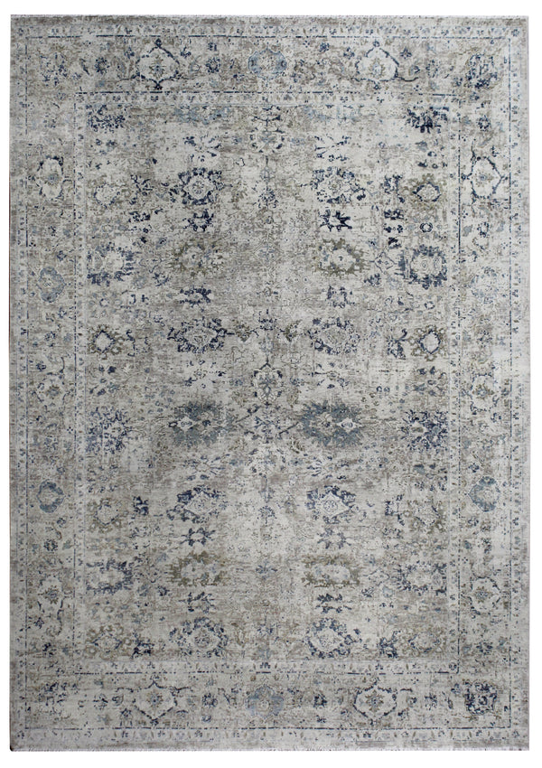 Ivory Mist Vintage Hand Knotted Wool Rug
