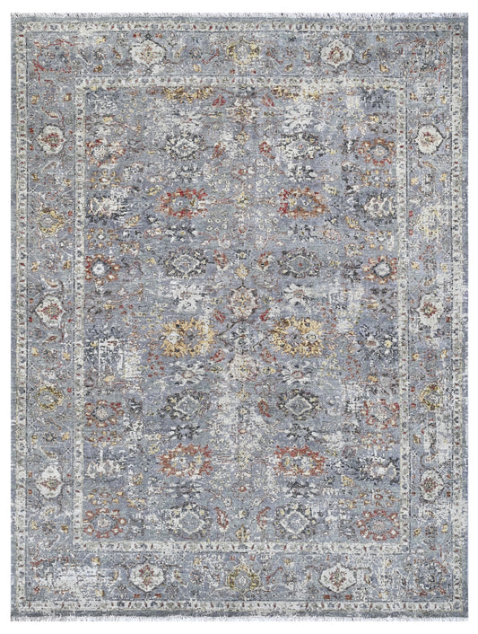 Silver Heritage Hand Knotted Wool Vintage Rug