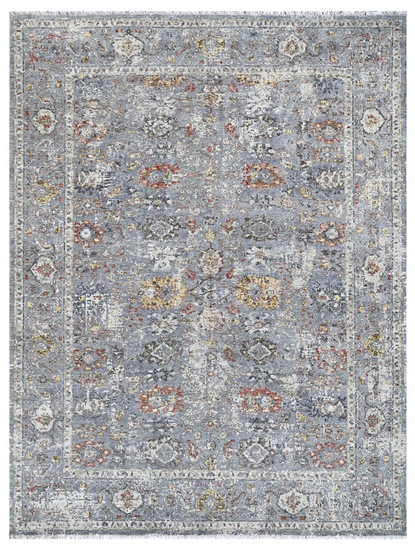 Silver Heritage Hand Knotted Wool Vintage Rug