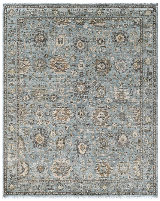 Vintage Oushak Hand Knotted Wool Rug