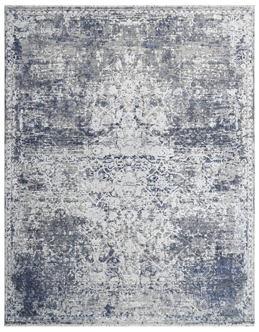 Violet Mist Hand Knotted Wool Vintage Rug