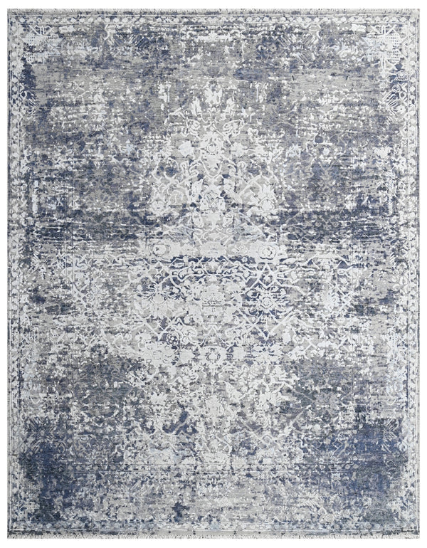 Violet Mist Hand Knotted Wool Vintage Rug