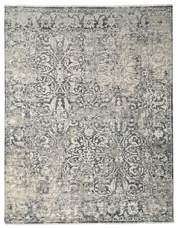 Earthstone Hand Knotted Wool Vintage Rug