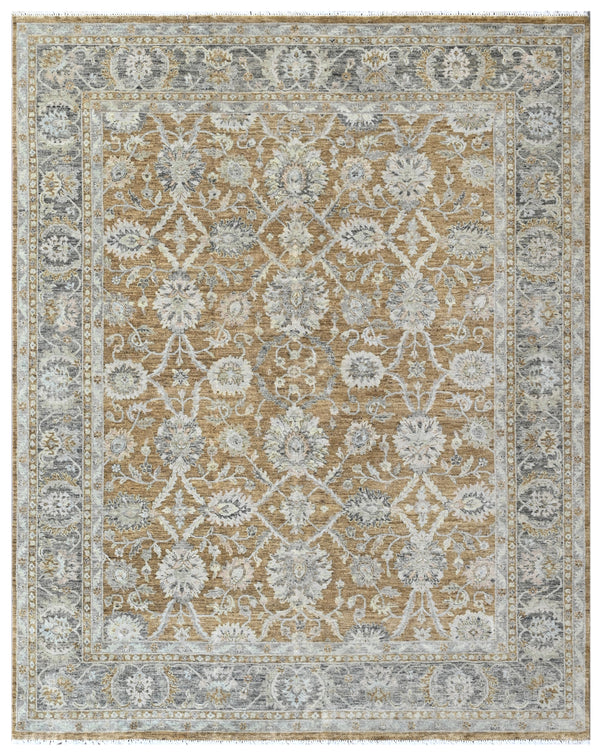 Saffron Vines Persian Hand Knotted Wool Rug