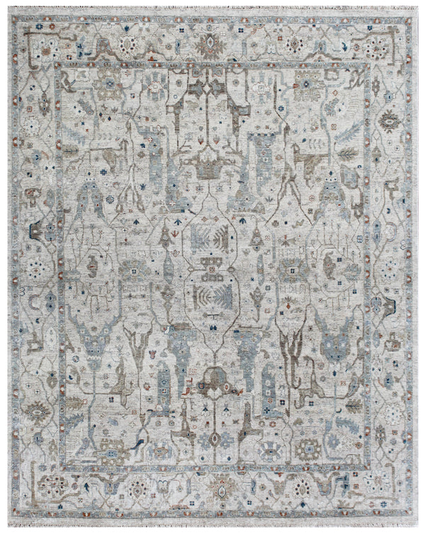 Ivory Nomad Hand Knotted Wool Rug