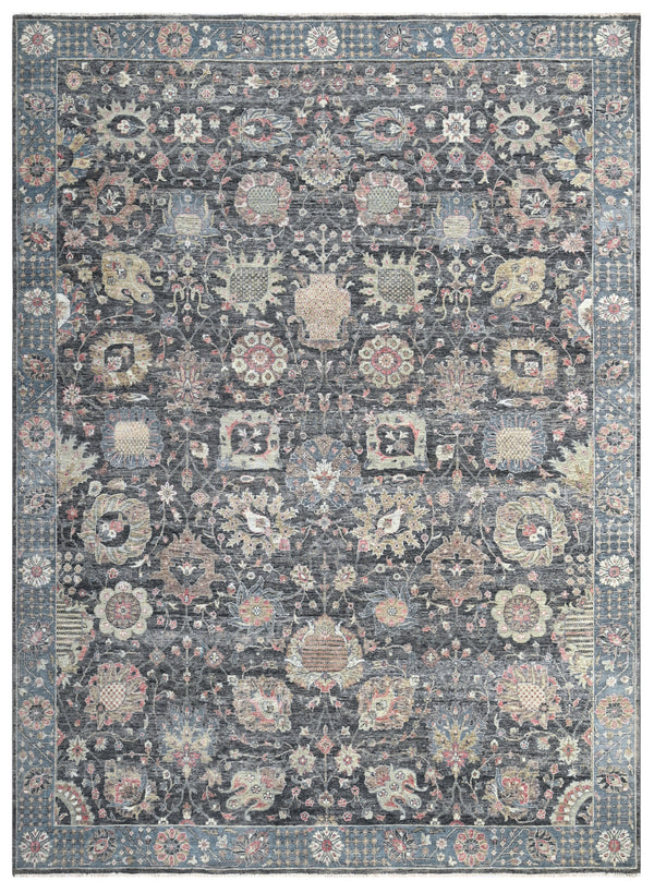 Midnight Heirloom Hand Knotted Wool Rug