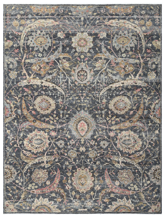 Charcoal Majesty Hand Knotted Wool Rug