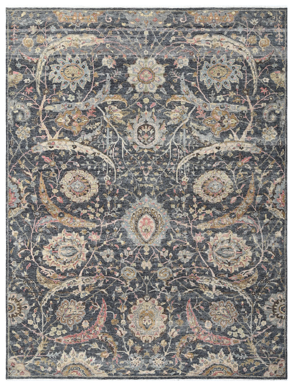 Charcoal Majesty Hand Knotted Wool Rug