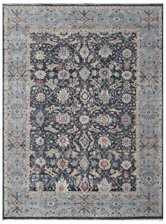 Heritage Bloom Hand Knotted Wool Area Rug