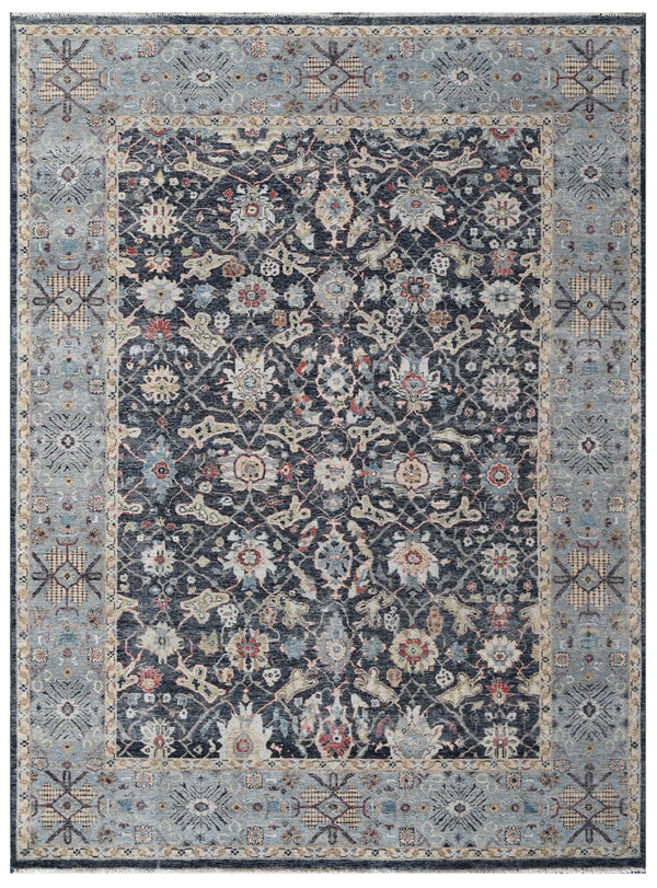 Heritage Bloom Hand Knotted Wool Area Rug
