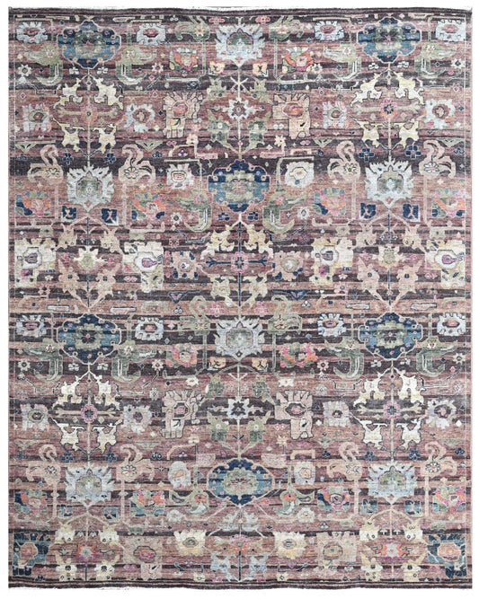 Plum Heritage Hand Knotted Wool Rug