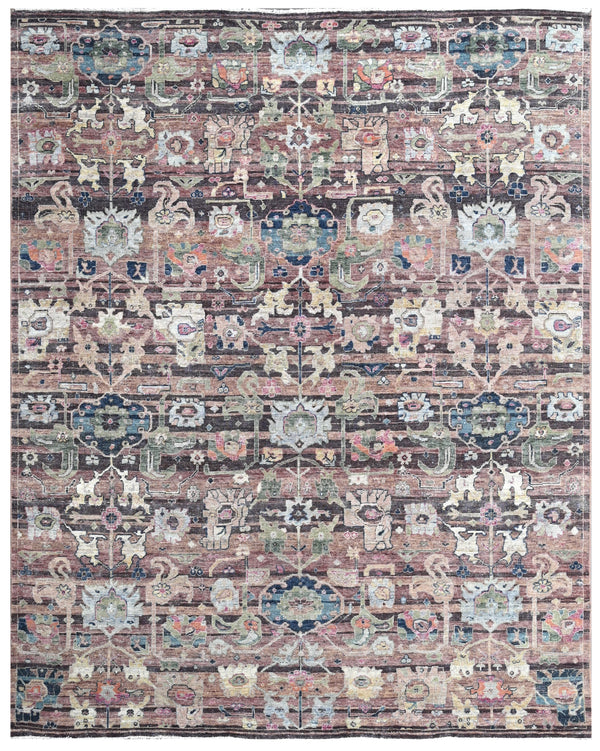 Plum Heritage Hand Knotted Wool Rug