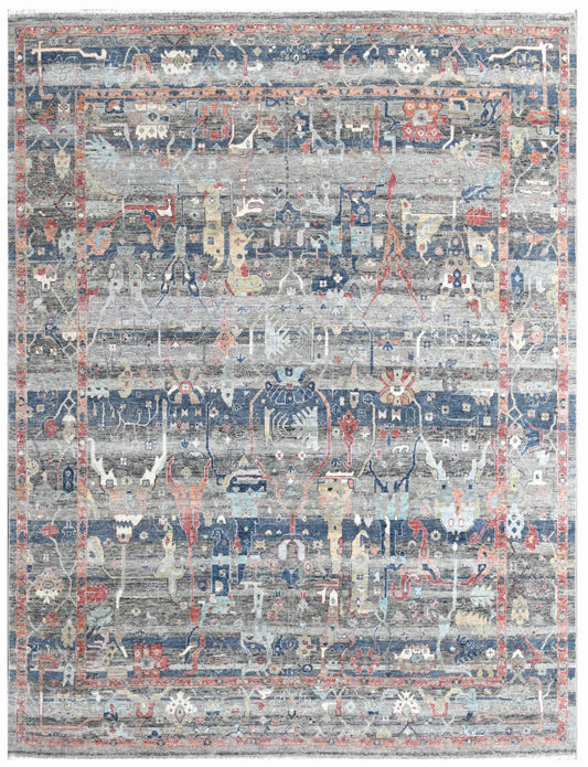Shadow Mosaic Hand Knotted Wool Rug
