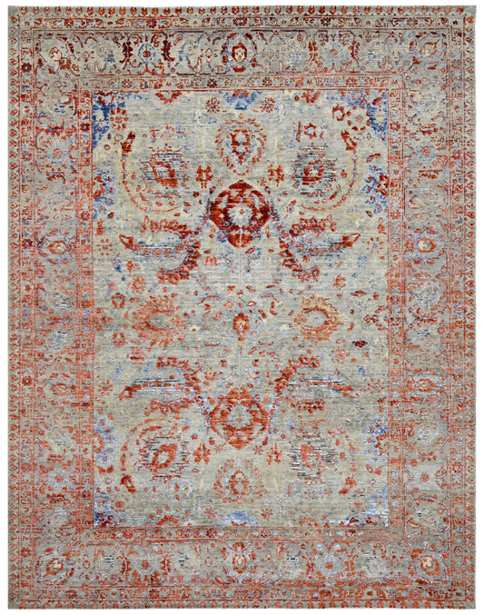 Sand Ember Hand Knotted Wool & Bamboo Silk Rug