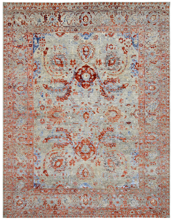 Sand Ember Hand Knotted Wool & Bamboo Silk Rug
