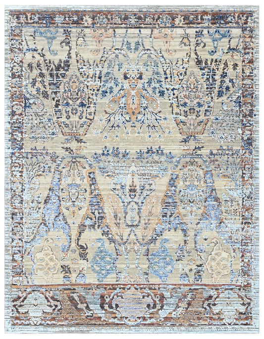 Royal Ivory Heritage Floral Motif Hand Knotted Carpet