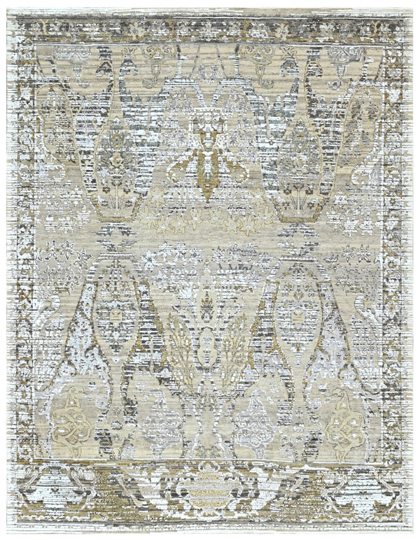 Linen Crest Ornate Hand Knotted Rug
