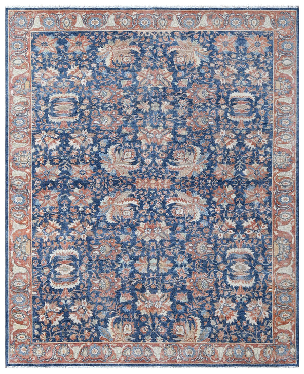 Indigo Mahal Hand Knotted Premium Wool Rug