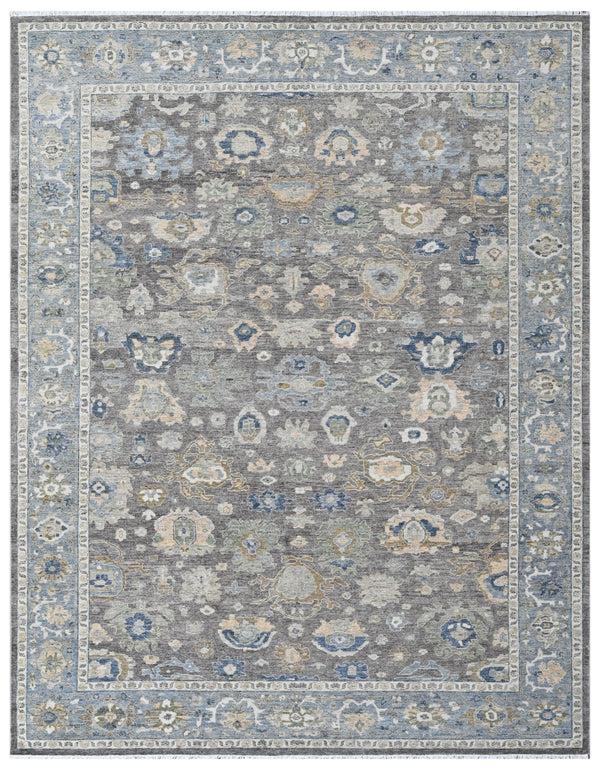 Ashen Reverie Hand Knotted Rug