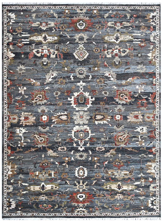 Modern Tribal Hand Knotted Wool Rug