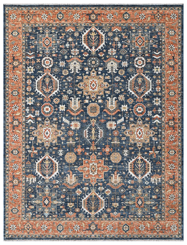 Ember Mosaic Hand Knotted Wool Rug