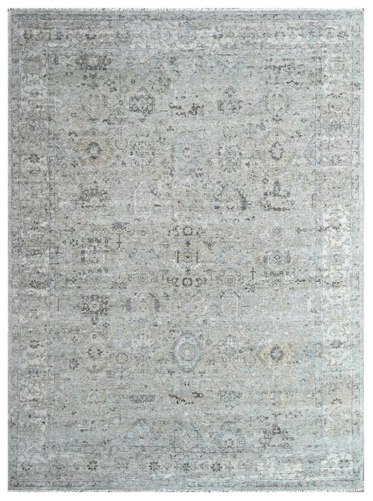 Sage Whisper Hand Knotted Wool Rug
