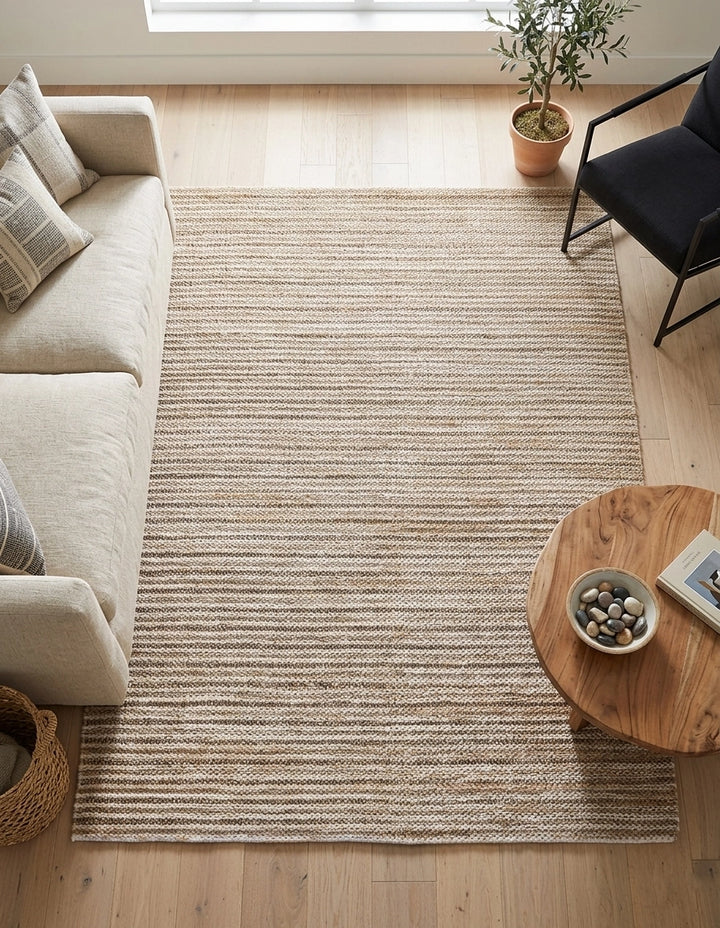 Coastal Triplete Weave Hand Woven 100% Natural Jute Rug
