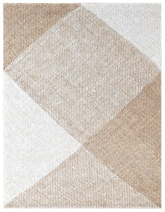 Nordic Geometry Hand Woven Jute Rug