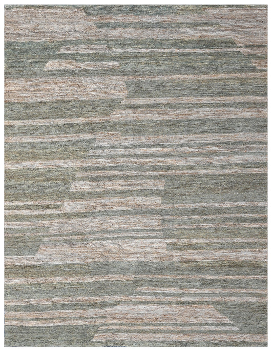 Desert Drift Khaki HandKnotted Jute Organic Rug