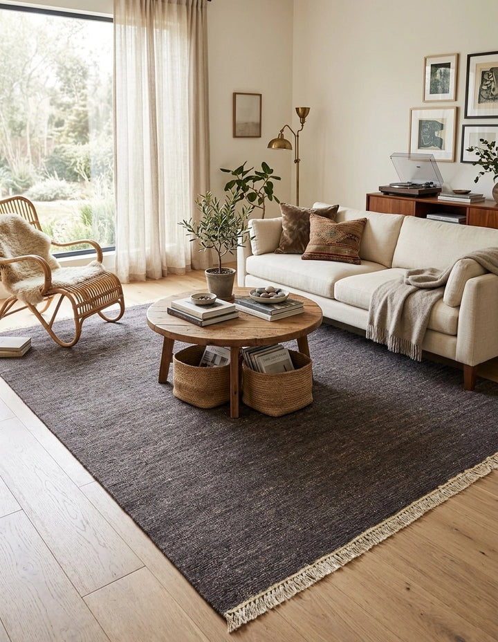 Clay Luxe Hand Knotted Jute Area Rug