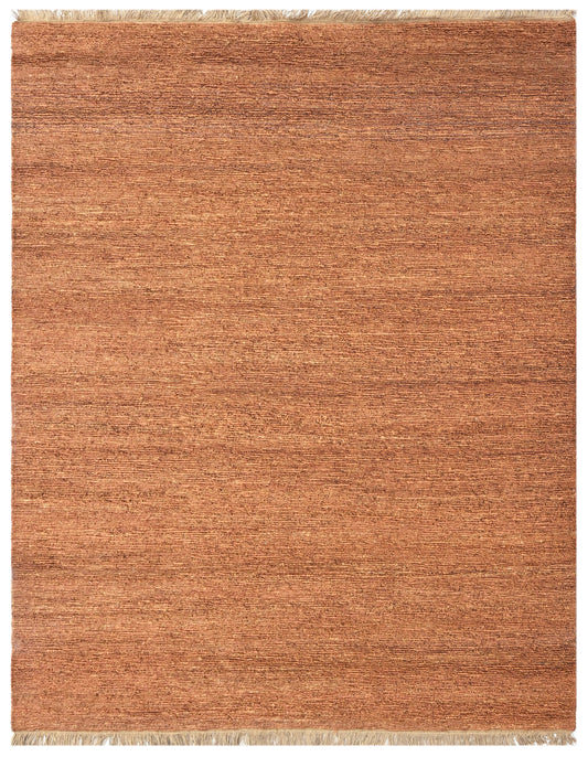 Terracotta Luxe Hand Knotted Jute Area Rug