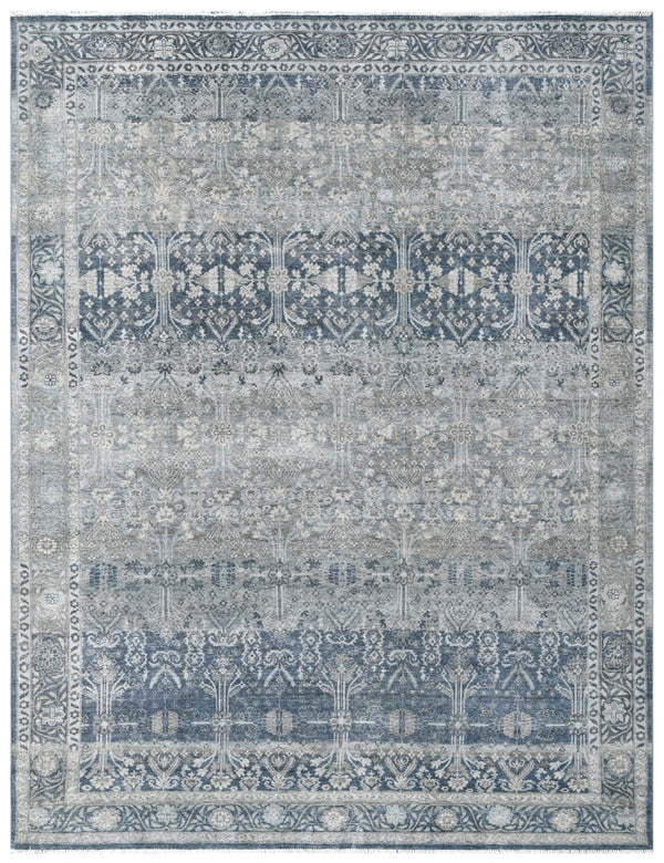 Vintage Charcoal Hand Knotted Area Rug