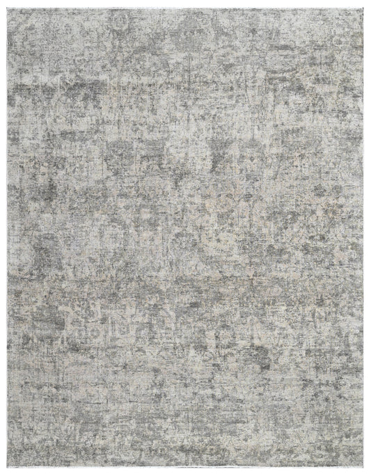 Linen Mist Hand Knotted Wool Vintage Rug