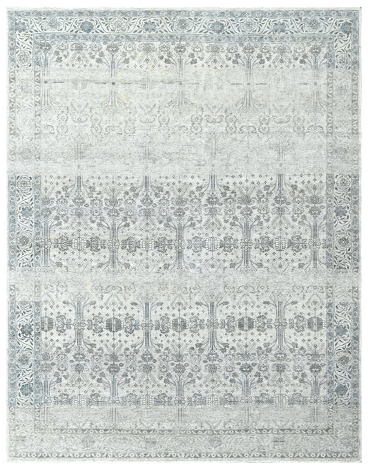 Mink Textured Vintage Hand Knotted Area Rug