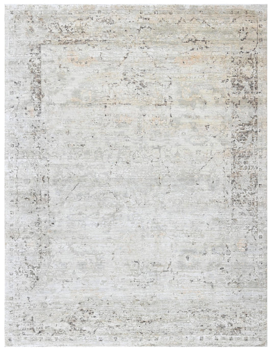 Calm Haven Heritage Finish Hand Knotted Silk Rug