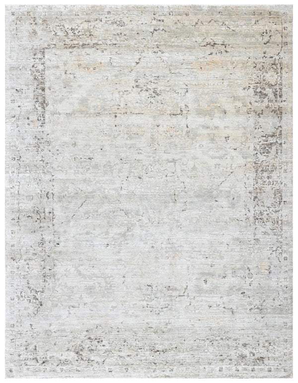 Calm Haven Heritage Finish Hand Knotted Silk Rug