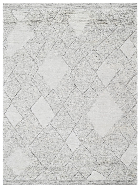 Subtle Diamond Pattern Hand Knotted Rug