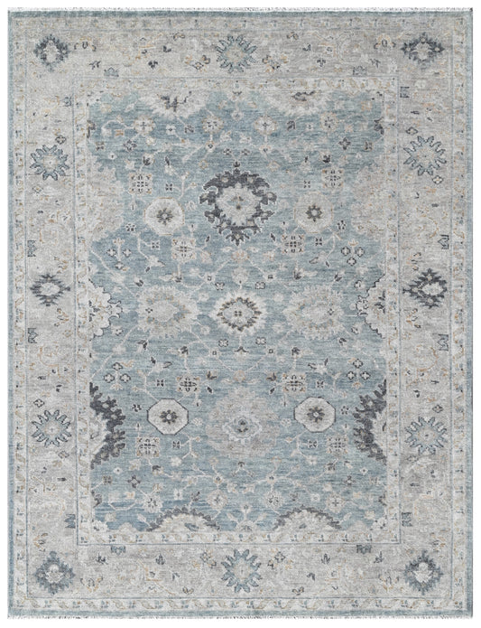 Ocean Mist Hand Knotted Wool Rug