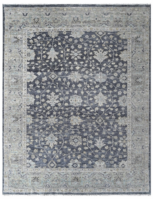 Moon Shadow Grey Hand Knotted Wool Rug