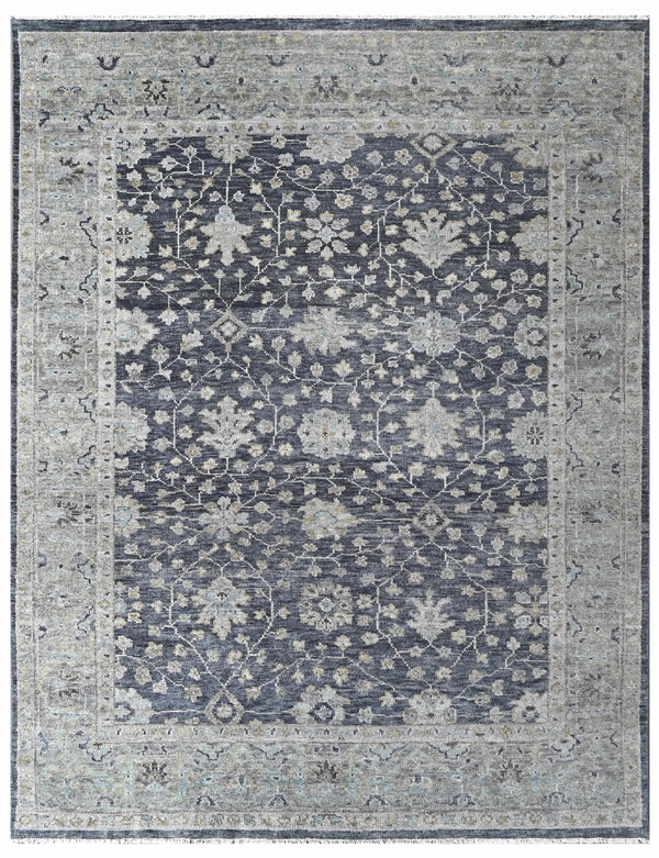 Moon Shadow Grey Hand Knotted Wool Rug