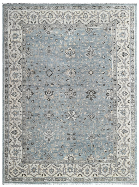 Powder Mist Hand Knotted Wool Rug