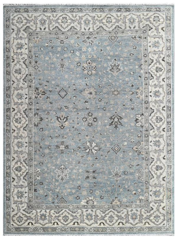Powder Mist Hand Knotted Wool Rug