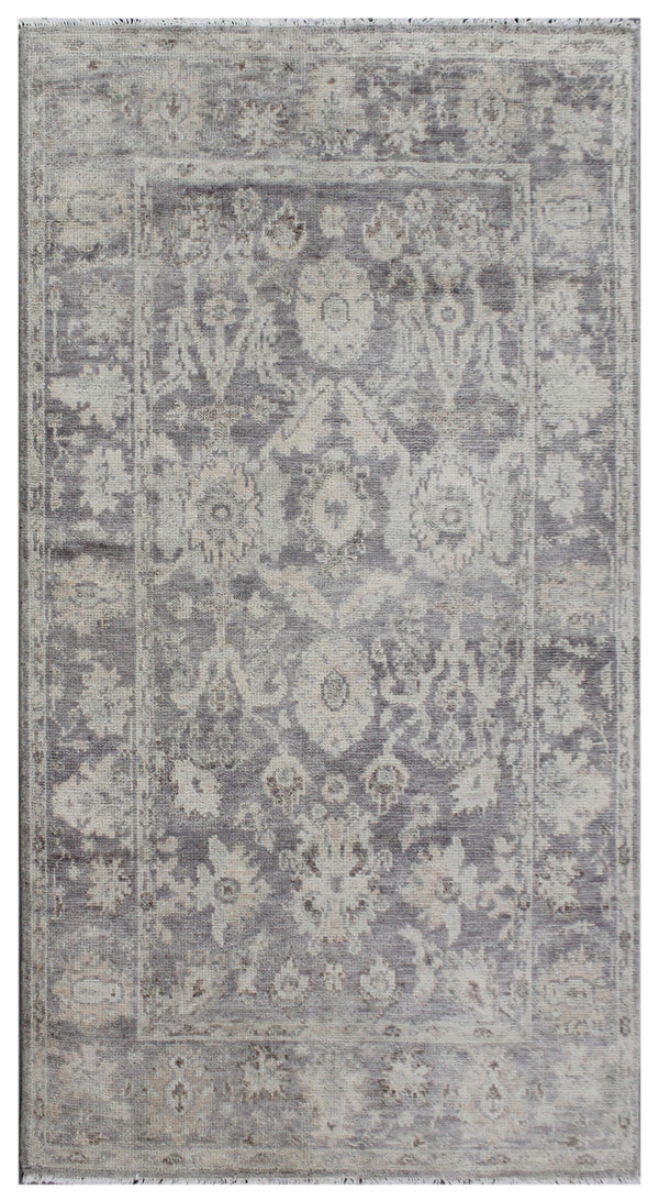 Smoky Petals Hand Knotted Rug