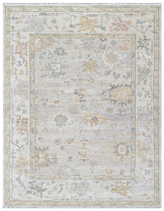 Off White Vintage Hand Knotted Wool Rug
